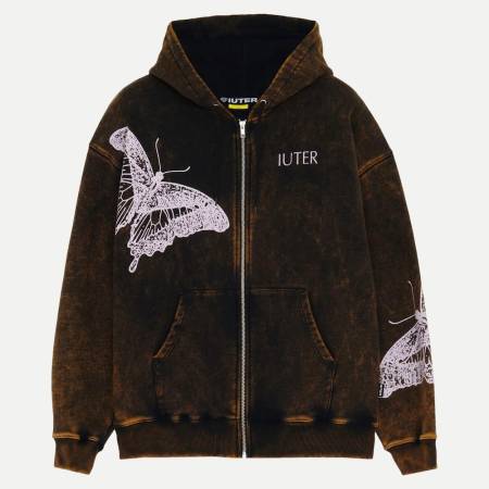 Butterfly Marble Zip Hoodie