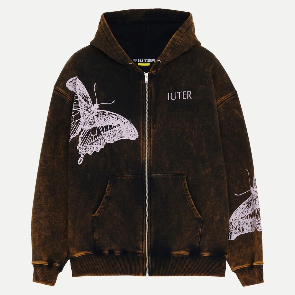 Butterfly Marble Zip Hoodie