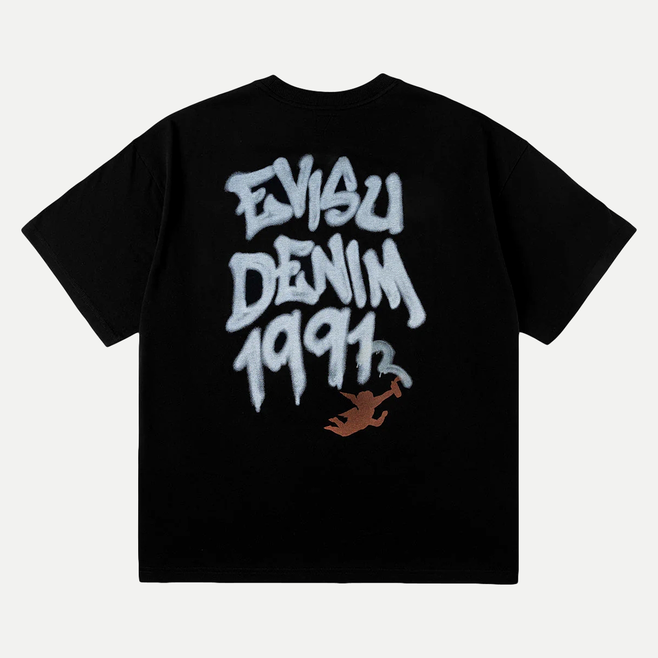 Angel & Graffiti Slogan Printed Ss Tee - immagine 2