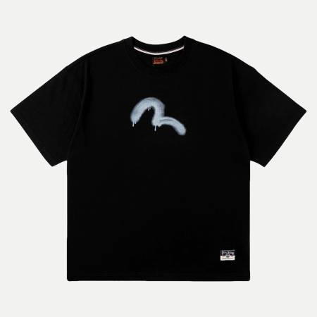 Angel & Graffiti Slogan Printed Ss Tee